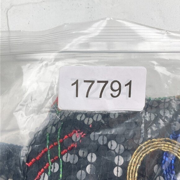 Unbranded Dress Women Medium Black Multi Floral Bow All Sequin Silk Christmas - Picture 10 of 10